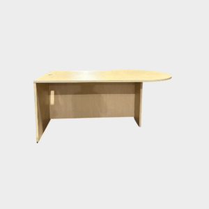 Global P Desk with Modesty Partition