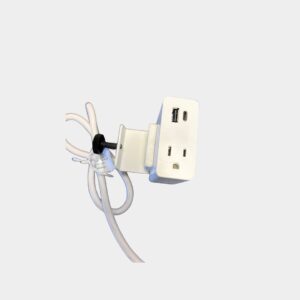 Clamp-On Desk Power Outlet with USB